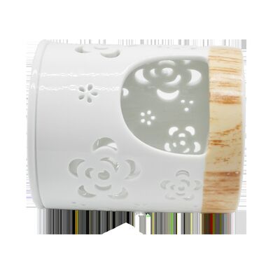 Novelty Gifts Adult Ceramic Candle Diffuser Ceramic Candle Jars White  Essential   Wax Melt Tealight Candle Warmer