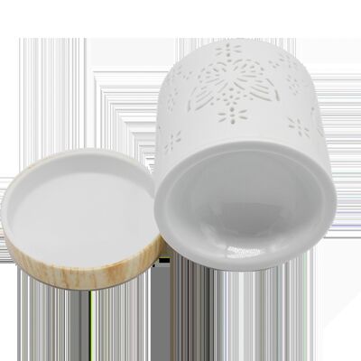 Ceramic burner Customized Candle Holder White Ceramic Candle Holder Ceramic Diffuser Candle for Christmas Gifts