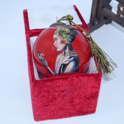 Customisable Artist-handpainted Christmas Baubles for Festive Decorations