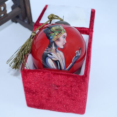 Customisable Artist-handpainted Christmas Baubles for Festive Decorations