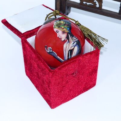 Customisable Artist-handpainted Christmas Baubles for Festive Decorations