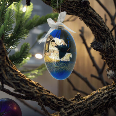 Custom Hand-Painted Easter Glass Egg Ornaments - Blown Glass, Holiday Decor, Personalized Gift, Bulk Wholesale Available