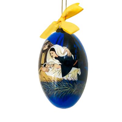 Custom Hand-Painted Easter Glass Egg Ornaments - Blown Glass, Holiday Decor, Personalized Gift, Bulk Wholesale Available