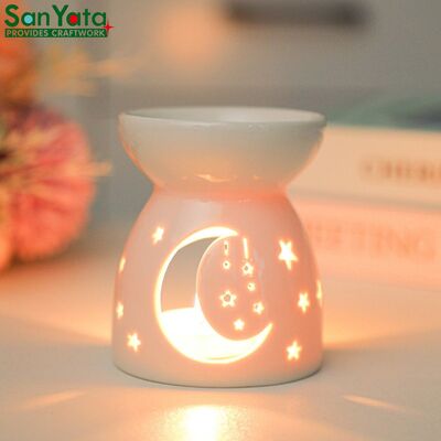 OEM Wax Melt Warmer Oil Burner Ceramic Candle Holder Incense Aroma Diffuser Home Decor Wholesale Factory Price Empty Candle Jars