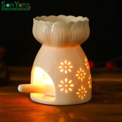 OEM Wax Melt Warmer Oil Burner Ceramic Candle Holder Incense Aroma Diffuser Home Decor Wholesale Factory Price Empty Candle Jars