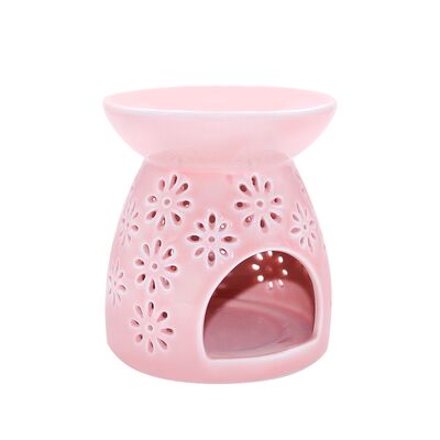 OEM/ODM Pink Custom Pattern Ceramic Wax Burner Aromatherapy Candle Holder Lamp Suitable for Home Decor GIft set