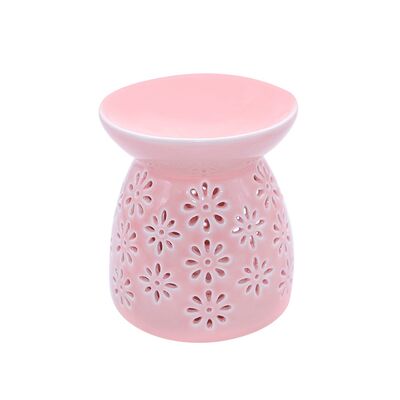 OEM/ODM Pink Custom Pattern Ceramic Wax Burner Aromatherapy Candle Holder Lamp Suitable for Home Decor GIft set