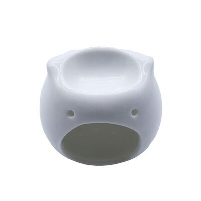 Glazed Small Devil Ceramic Essential Oil Armotherapy Candle Holder for Halloween Gift