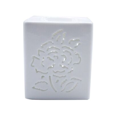 Customize Ceramic Tea Light Candle Holder Wax Melt Burner Melter Warmer Essential Oil Burner Incense Aroma Diffuser, Home Decor