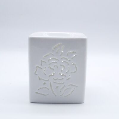 Customize Ceramic Tea Light Candle Holder Wax Melt Burner Melter Warmer Essential Oil Burner Incense Aroma Diffuser, Home Decor