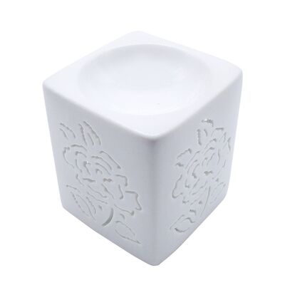 Customize Ceramic Tea Light Candle Holder Wax Melt Burner Melter Warmer Essential Oil Burner Incense Aroma Diffuser, Home Decor