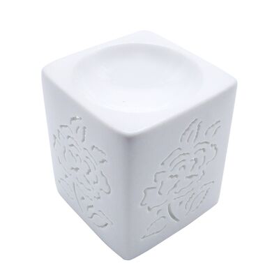 Customize Ceramic Tea Light Candle Holder Wax Melt Burner Melter Warmer Essential Oil Burner Incense Aroma Diffuser, Home Decor