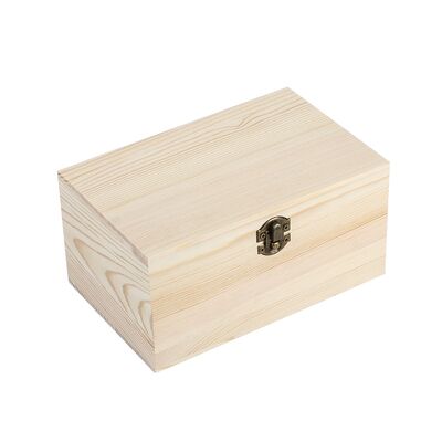Ready-made Minimalist Flip-top  Pinewood Jewellery Storage Packaging Gift Box