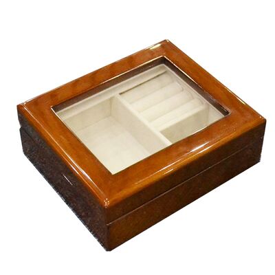 Factory-Customised Eco-Luxury Walnut Jewellery Packaging Display Ring and Necklace Jewellery Box