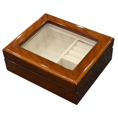Factory-Customised Eco-Luxury Walnut Jewellery Packaging Display Ring and Necklace Jewellery Box