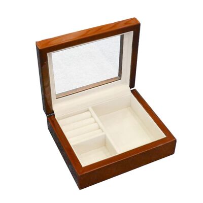 Factory-Customised Eco-Luxury Walnut Jewellery Packaging Display Ring and Necklace Jewellery Box