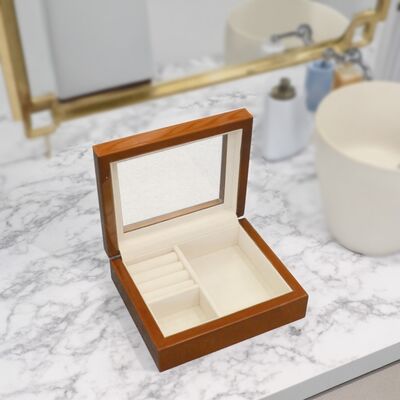 Factory-Customised Eco-Luxury Walnut Jewellery Packaging Display Ring and Necklace Jewellery Box