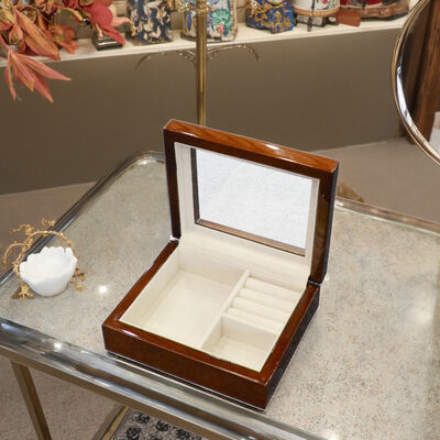 Customizable  Bulk Custom Walnut Wood Jewelry Box for Boutique