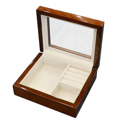 Customizable  Bulk Custom Walnut Wood Jewelry Box for Boutique