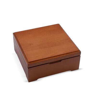 Luxury  Customizable rosewoodWooden Jewelry Gift Box with Glass Mirror Suitable for Couples Wedding Gifts