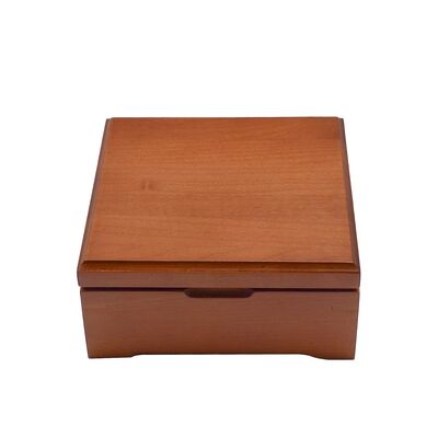 Luxury  Customizable rosewoodWooden Jewelry Gift Box with Glass Mirror Suitable for Couples Wedding Gifts