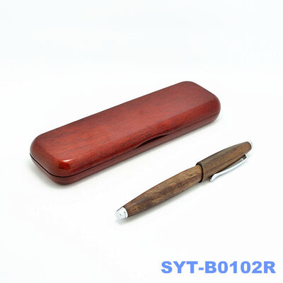 Premium Walnut Double Pen case with Customisable Logo, Suitable for Corporate Gifts
