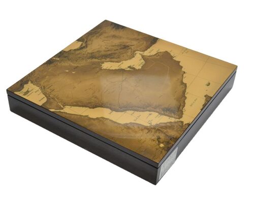 Fine Quality  Dark Wood  Book Box  with Laser Engraved Logo and Embossed Features for Decor