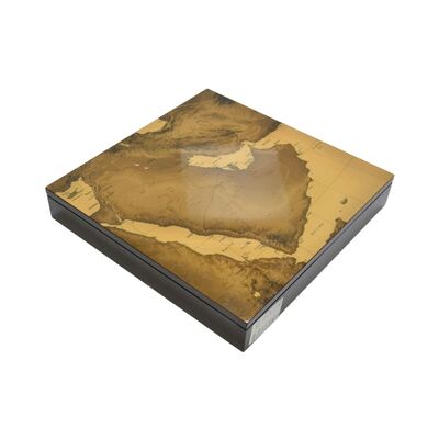 Fine Quality  Dark Wood  Book Box  with Laser Engraved Logo and Embossed Features for Decor