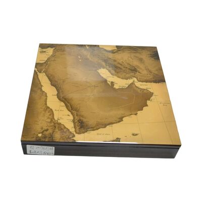 Fine Quality  Dark Wood  Book Box  with Laser Engraved Logo and Embossed Features for Decor