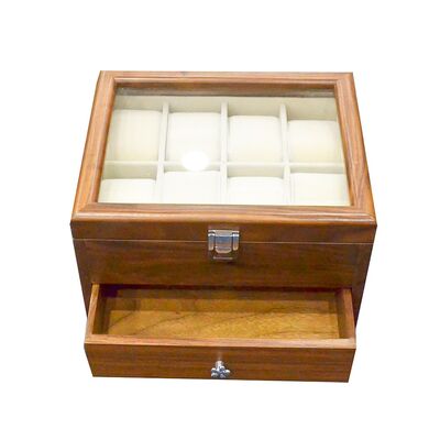 A Double-layered Packaging Box Crafted From Premium, Customised Rosewood for Ladies' Jewellery