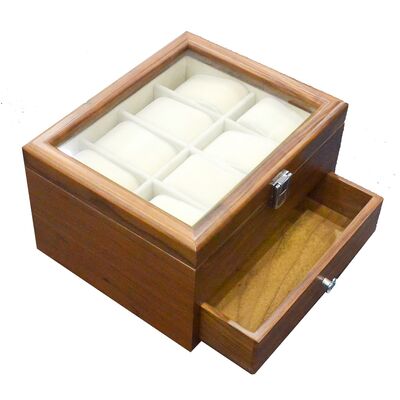 A Double-layered Packaging Box Crafted From Premium, Customised Rosewood for Ladies' Jewellery