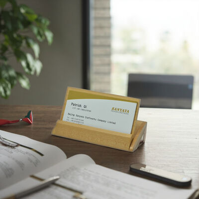 High End Maple Wood Business Card Holder for Business Gift
