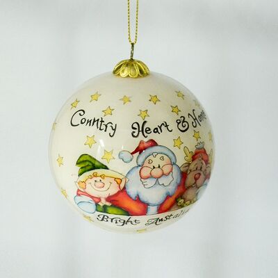 Custom  Inside Hand Painted Murano Glass Christmas Ornament Ball with Gift Box for Christmas Tree Decoration