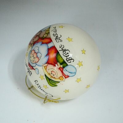 Custom  Inside Hand Painted Murano Glass Christmas Ornament Ball with Gift Box for Christmas Tree Decoration