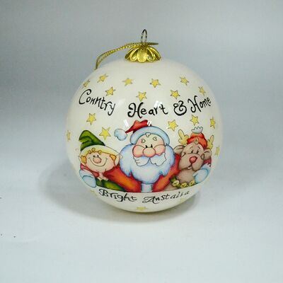 Custom  Inside Hand Painted Murano Glass Christmas Ornament Ball with Gift Box for Christmas Tree Decoration