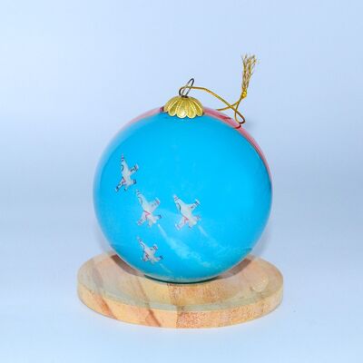 Wholesale Hand-Painted Inside Glass Ornament Tree Ball Unique Artisan Collectible for Christmas Ideal Gift for Friends