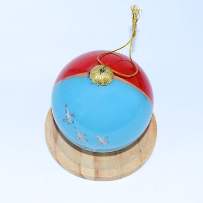 Wholesale Hand-Painted Inside Glass Ornament Tree Ball Unique Artisan Collectible for Christmas Ideal Gift for Friends