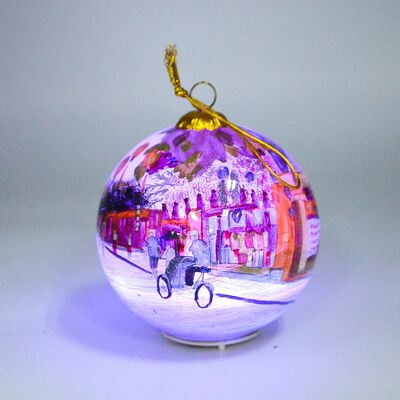 Automatically Colour-changing Glass Christmas Baubles with Customisable Designs for Festive celebrations