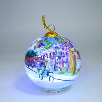 Wholesale Cordless Glass Ball Lamp with Battery Operated Led Lights  Glass Sphere Christmas Tabletop Decor Xmas Party Decoration