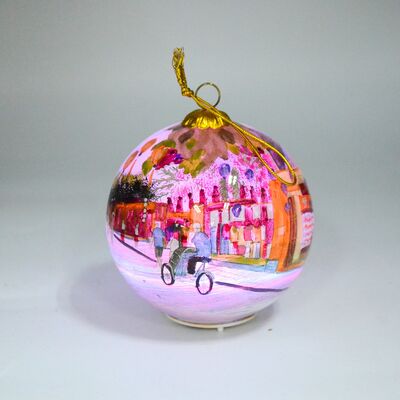 Wholesale Cordless Glass Ball Lamp with Battery Operated Led Lights  Glass Sphere Christmas Tabletop Decor Xmas Party Decoration