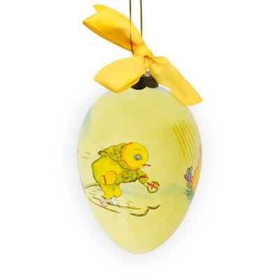 Personalised Custom-made Egg-shaped Glass Decorative Baubles for Easter