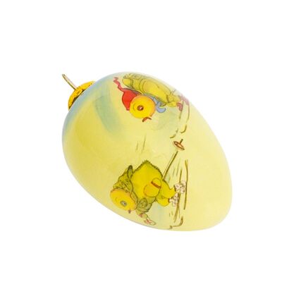 Personalised Custom-made Egg-shaped Glass Decorative Baubles for Easter