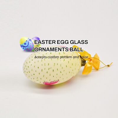 High-quality Customizable Design Handcrafted Glass Baubles for Easter Party Gifts