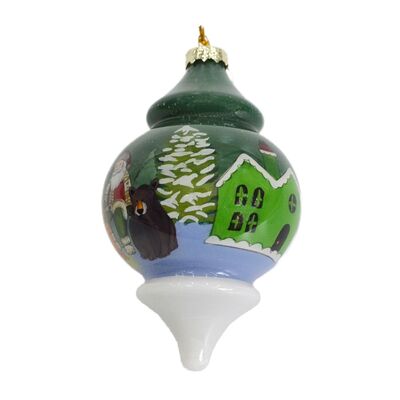 Vintage Style Personalized Glass Christmas Balls Ornaments for Corporate Gifts