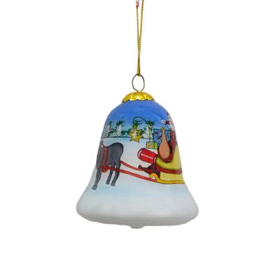 OEM/ODM Wholesale Suppliers Custom 3.94-Inch Glass Handpainted Christmas Ornaments Hanging Ball for Xmas Tree Decoration