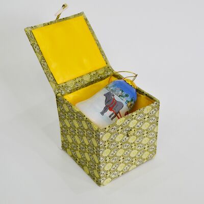 OEM/ODM Wholesale Suppliers Custom 3.94-Inch Glass Handpainted Christmas Ornaments Hanging Ball for Xmas Tree Decoration