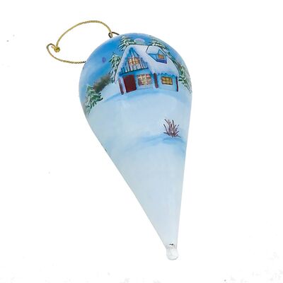 Unique Hand-painted  Shaped Christmas Glass Balls Decorations for  Gifts