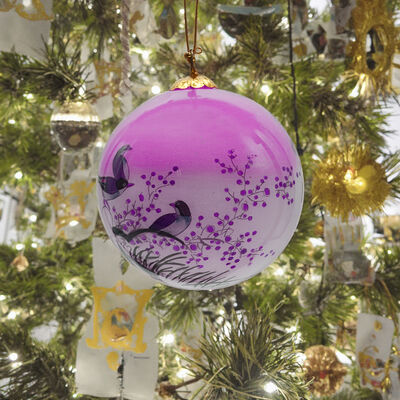 Chinese Traditional Inside Hand-made Customized Crystal Christmas Ornament Ball for Decoration
