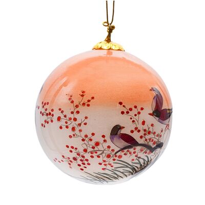 Customizable Pattern Inside Hand-painting Christmas Glass Ornament Ball for Christmas Day