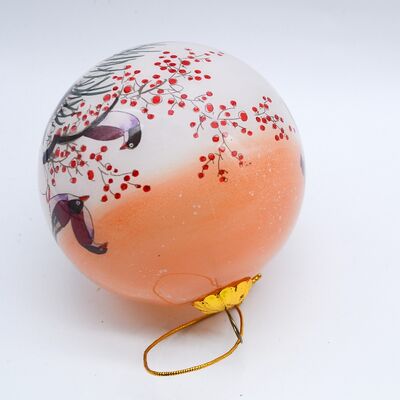 Customizable Pattern Inside Hand-painting Christmas Glass Ornament Ball for Christmas Day